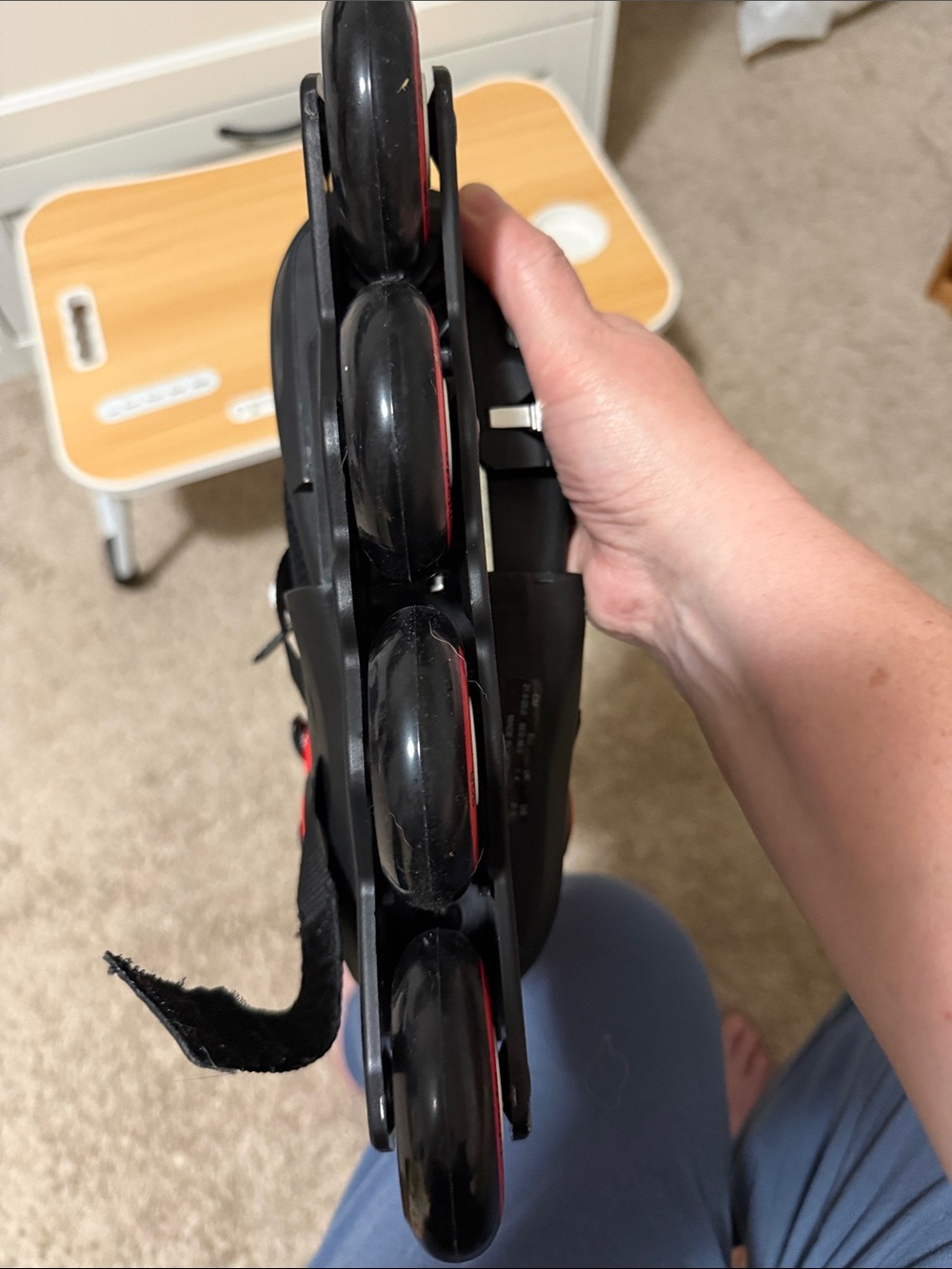 Kids Adjustable Inline Skates - Black & Red - Picture 4 of 5